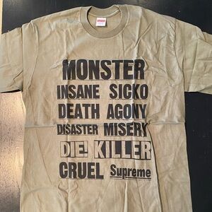 New Supreme Monster Tee Size Large